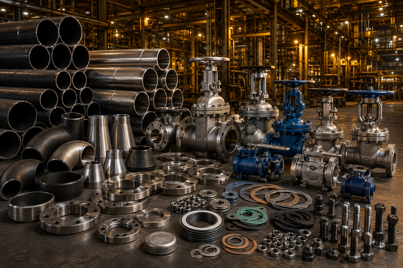 Oil and gas piping and valves